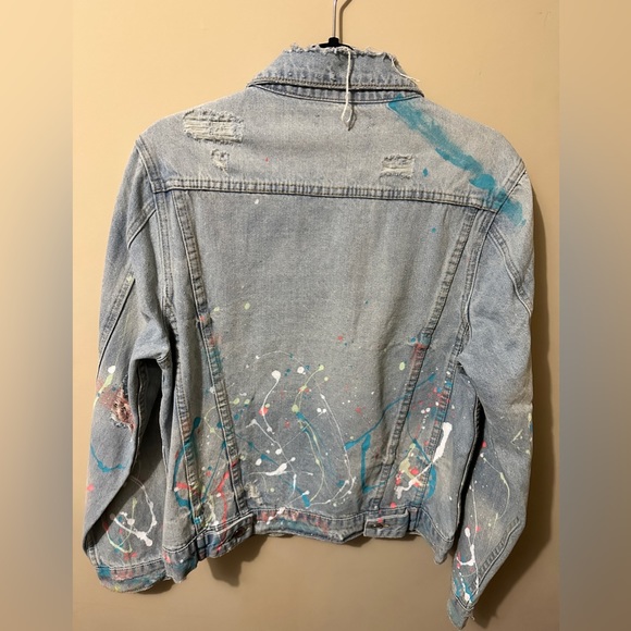 Amiri Splatter Denim Jacket ( Please Contact ) Size L, Never Worn. - Picture 1 of 3